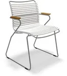 HOUE - CLICK Outdoor Dining Armlehnstuhl mit niedriger Lehne, muted white