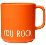 Design Letters - AJ Favourite Porzellan Becher mit Henkel, You Rock / orange
