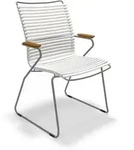 HOUE - CLICK Outdoor Dining Armlehnstuhl mit hoher Lehne, muted white