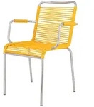 Fiam - Mya Spaghetti Outdoor Stuhl, gelb