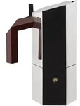 Alessi - Menhir Espressokocher, 30 cl, silber / burgundy