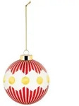 Alessi - Delight Weihnachtsbaumkugel 1, wei&szlig; / rot / gold