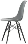 Vitra - Eames Plastic Side Chair DSW RE, Ahorn schwarz / granitgrau (Filzgleiter