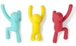 Umbra - Buddy Wandhaken 3er-Set, blau / gelb / rot