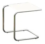 Fiam - Club Beistelltisch, Aluminium / wei&szlig;