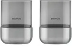 Blomus - Calma Windlicht, &Oslash; 7 cm, smoke / Edelstahl matt (2er-Set)
