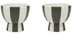 OYOY - Toppu Eierbecher, wei&szlig; / schwarz (2er-Set)
