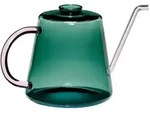 H&uuml;bsch Interior - Flora Gie&szlig;kanne, 1 L, dunkelgr&uuml;n / rosa