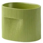 Muuto - Ridge Blumentopf, H 15 cm, moosgr&uuml;n