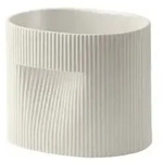 Muuto - Ridge Blumentopf, H 15 cm, off-white