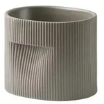 Muuto - Ridge Blumentopf, H 15 cm, taupe