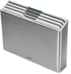 Joseph Joseph - Folio Steel Schneidebretter, Edelstahl / light stone (4-teilig)