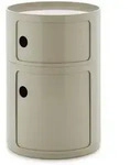Kartell - New Big Componibili 2 Container, H 61,5 cm, taubengrau