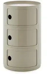 Kartell - New Big Componibili 3 Container, H 69,5 cm, taubengrau