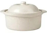 Broste Copenhagen- Vig Topf mit Deckel, 24 x 20,5 x 8,5 cm, beige