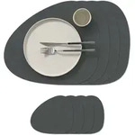 Lind DNA - Geschenkset Curve L, Nupo anthrazit (4 Tischsets + 4 Glasuntersetzer)