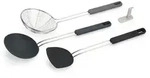 Joseph Joseph - Nest Fusion Wok-Set, Edelstahl / schwarz (3-teilig)