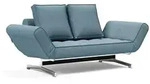 Innovation Living - Ghia Schlafsofa, 2-Sitzer, chrom / hellblau (525 Mixed Dance)