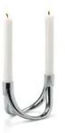 Philippi - Bow Kerzenhalter f&uuml;r 2 Kerzen, silber