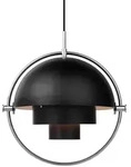 GUBI - Multi-Lite Pendelleuchte &Oslash; 36 cm, Chrom / schwarz