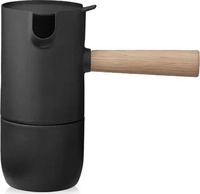 Stelton - Collar Espressozubereiter Edelstahl 18/8; Hevea (Kautschukbaum) Schwarz, 30