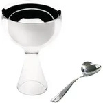 Alessi - Big Love Eisbecher inkl. L&ouml;ffel, eisgrau