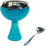 Alessi - Big Love Eisbecher inkl. L&ouml;ffel, blau