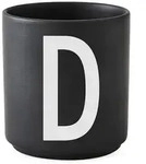 Design Letters - AJ Porzellan Becher D, schwarz