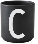 Design Letters - AJ Porzellan Becher C, schwarz