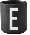 Design Letters - AJ Porzellan Becher E, schwarz
