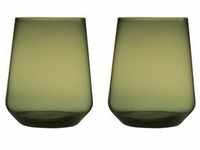 Iittala - Essence Wasserglas 35 cl, moosgrün (2er-Set)