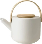 Stelton x-630-1, Stelton - Theo Teekanne ohne Sieb 1,25 l, sand Steinzeug; Bambus