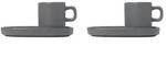 Blomus - Pilar Espressotasse, pewter (4-tlg.)