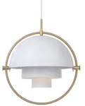 GUBI - Multi-Lite Pendelleuchte &Oslash; 36 cm, Messing / wei&szlig;