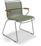 HOUE - CLICK Outdoor Dining Armlehnstuhl mit niedriger Lehne, olivgr&uuml;n