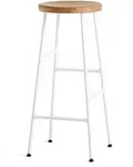 HAY - Cornet Barhocker High H 75 cm, Eiche ge&ouml;lt / cremewei&szlig;