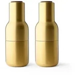 Audo - Bottle Grinder Salz- und Pfefferm&uuml;hlen Set, Messing geb&uuml;rstet...