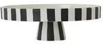 OYOY - Toppu Tablett, &Oslash; 27 x H 9 cm, schwarz / wei&szlig;
