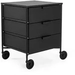 Kartell - Mobil Container mit Rollen, 3 Schubladen, schwarz matt