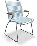 HOUE - CLICK Outdoor Dining Armlehnstuhl mit hoher Lehne, dusty light blue