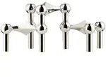 STOFF Nagel - Kerzenhalter, Chrom (3er-Set)