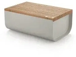 Alessi - Mattina Brotkasten mit Schneidebrett, Bambus / grau