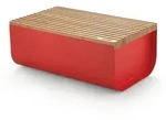 Alessi - Mattina Brotkasten mit Schneidebrett, Bambus / rot