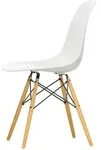 Vitra - Eames Plastic Side Chair DSW RE, Ahorn gelblich / wei&szlig; (Filzgleiter schwarz)