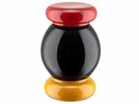 Alessi - Twergi Salz-/Pfeffer- und Gewürzmühle ES18, schwarz / gelb / rot