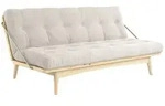 Karup - Folk Schlafsofa, Kiefer klar lackiert / Cord ivory (510)