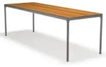 HOUE - FOUR Outdoor Tisch, 270 x 90 cm, Bambus / dunkelgrau