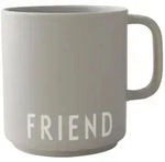 Design Letters - AJ Favourite Porzellan Becher mit Henkel, Friend / cool gray