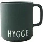 Design Letters - AJ Favourite Porzellan Becher mit Henkel, Hygge / dunkelgr&uuml;n