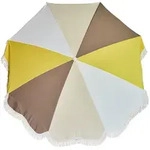 Jan Kurtz - Retro Sonnenschirm &Oslash; 200 cm, wei&szlig; / taupe / natur / gelb